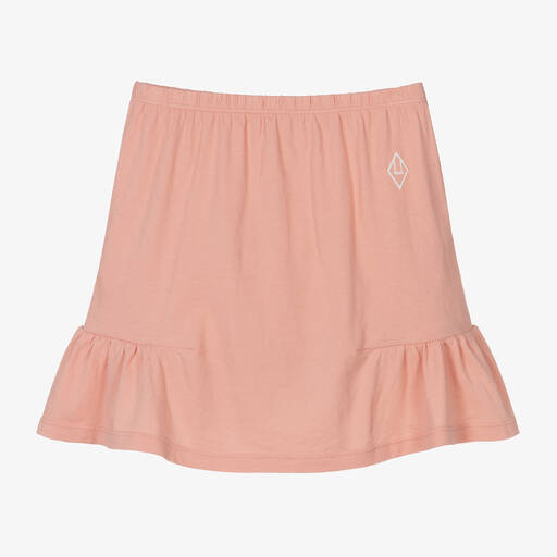 The Animals Observatory-Girls Pink Cotton Jersey Skirt | Childrensalon