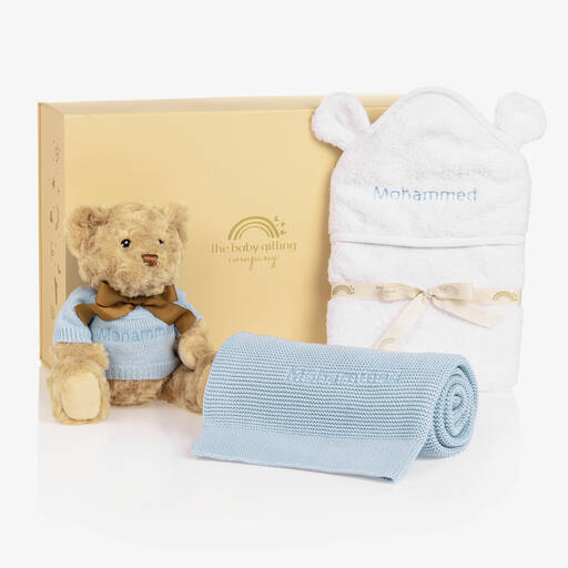 The Baby Gifting Company-Baby Boys Blue Welcome Little One Hamper | Childrensalon