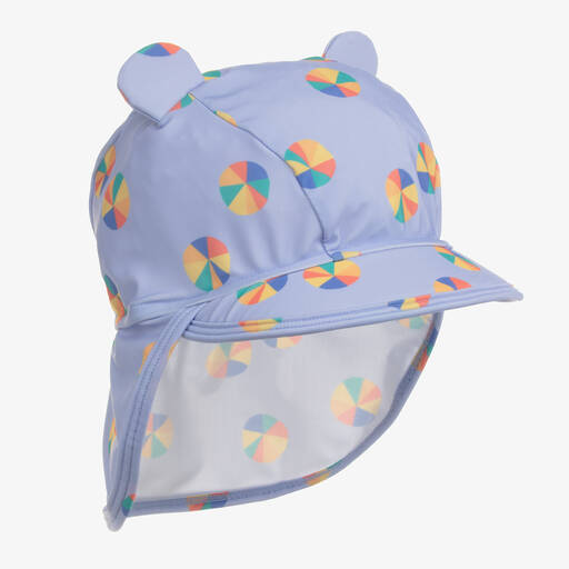 The Bonnie Mob-Baby Boys Blue Swim Hat (UPF 50+) | Childrensalon