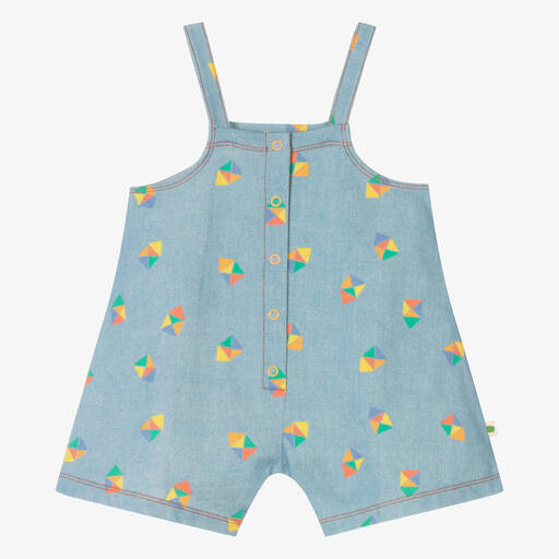 The Bonniemob-Blue Rainbow Cotton Baby Shortie | Childrensalon