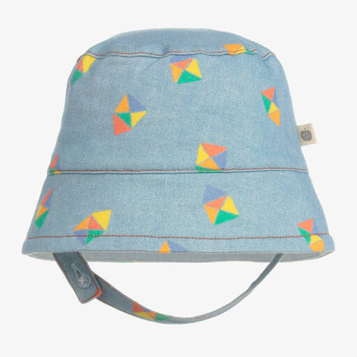The Bonnie Mob-Blue Rainbow Cotton Baby Sun Hat | Childrensalon