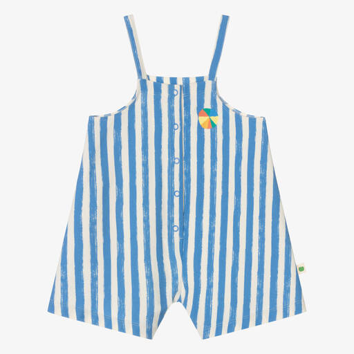 The Bonniemob-Blue Stripe Organic Cotton Shortie | Childrensalon