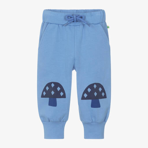 The Bonniemob-Blue Organic Cotton Baby Joggers | Childrensalon