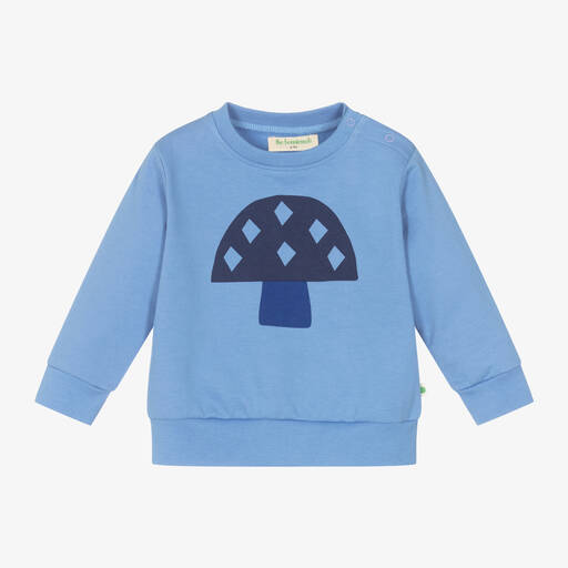 The Bonniemob-Blue Organic Cotton Baby Sweatshirt | Childrensalon