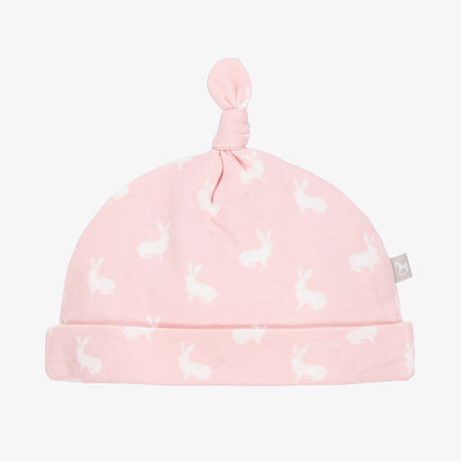 The Little Tailor-Pink & White Cotton Baby Hat | Childrensalon
