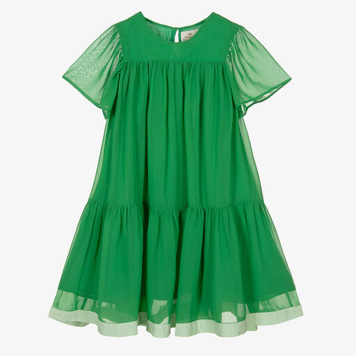 The Middle Daughter-Teen Girls Green Chiffon Dress | Childrensalon