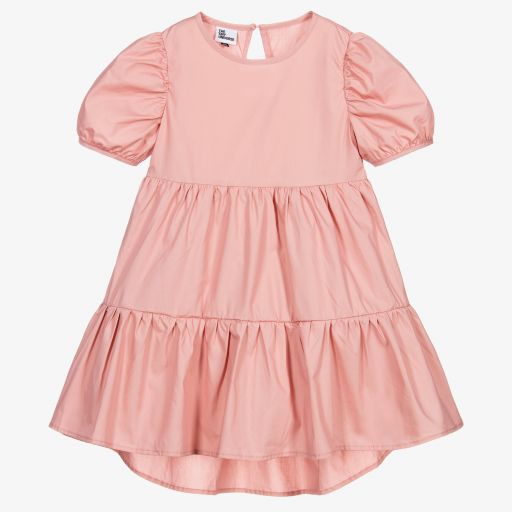 The Tiny Universe-Pink Cotton Poplin Dress | Childrensalon