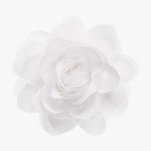 The Tiny Universe-White Flower Hair Clip (15cm) | Childrensalon