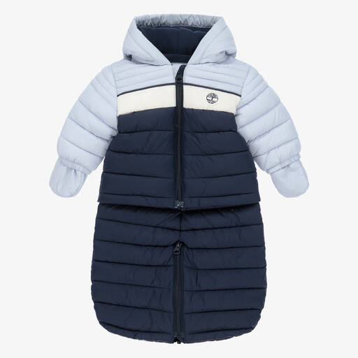 Timberland-Baby Boys Blue 2-in-1 Snowsuit | Childrensalon