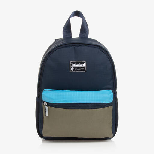 Timberland-Boys Navy Blue Canvas Backpack (25cm) | Childrensalon