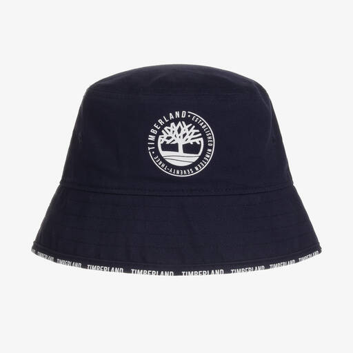 Timberland-Teen Boys Blue Logo Bucket Hat | Childrensalon