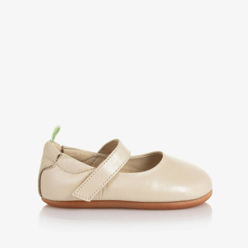 Tip Toey Joey-Baby Girls Ivory Leather Shoes | Childrensalon