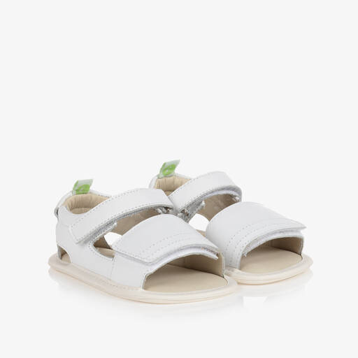 Tip Toey Joey-White Leather Baby Sandals | Childrensalon