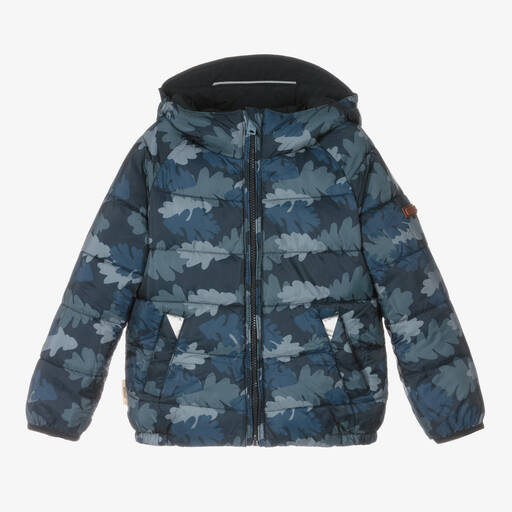 Töastie-Blue Camouflage Reversible Puffer Jacket | Childrensalon