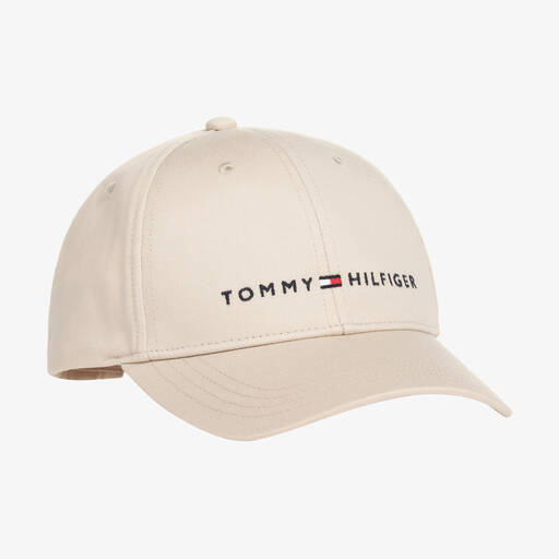 Tommy Hilfiger-Beige Cotton Cap | Childrensalon