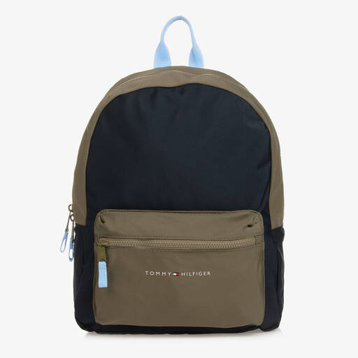 Tommy Hilfiger-Blue Colourblock Backpack (41cm) | Childrensalon