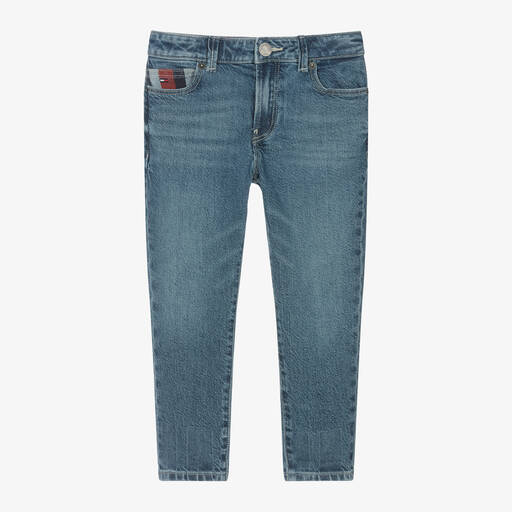 Tommy Hilfiger-Boys Blue Denim Straight Fit Jeans | Childrensalon