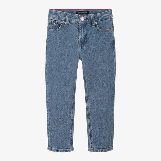 Tommy Hilfiger-Boys Blue Straight Leg Denim Jeans | Childrensalon