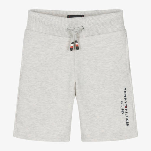 Tommy Hilfiger-Boys Grey Cotton Jersey Shorts | Childrensalon
