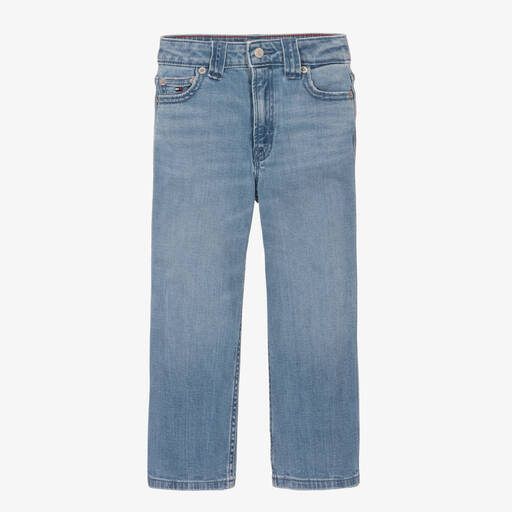 Tommy Hilfiger-Girls Blue Straight Leg Denim Jeans  | Childrensalon
