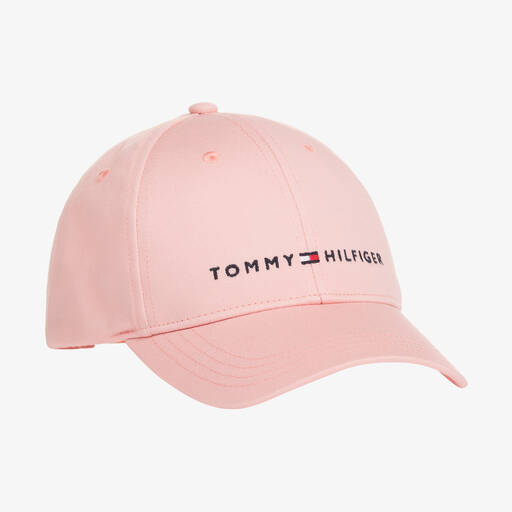 Tommy Hilfiger-Girls Pink Cotton Cap | Childrensalon
