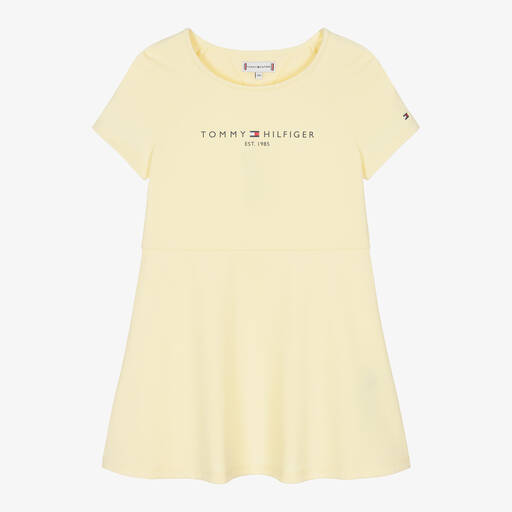Tommy Hilfiger-Girls Yellow Jersey Dress | Childrensalon