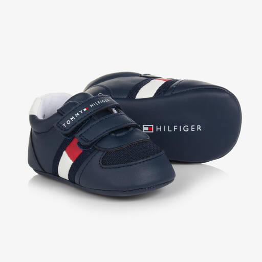 Tommy Hilfiger-Navy Blue Baby Pre-Walker Shoes | Childrensalon
