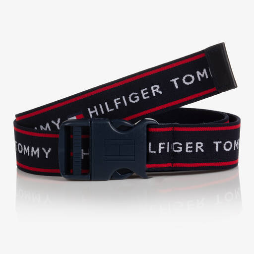 Tommy Hilfiger-Navy Blue Logo Tape Belt | Childrensalon