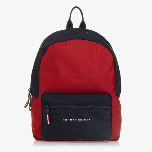 Tommy Hilfiger-Red Colourblock Backpack (41cm) | Childrensalon