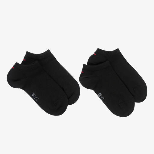 Tommy Hilfiger-Черные спортивные носки из хлопка (2пары) | Childrensalon
