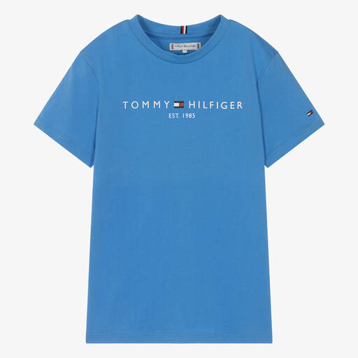 Tommy Hilfiger-Teen Blue Cotton T-Shirt | Childrensalon