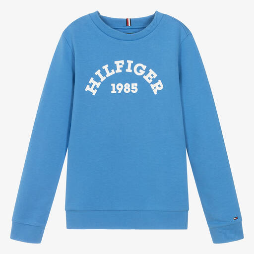 Tommy Hilfiger-Teen Boys Blue Cotton Sweatshirt | Childrensalon