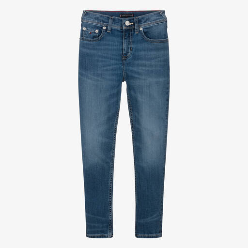 Tommy Hilfiger-Teen Boys Blue Denim Straight Fit Jeans | Childrensalon