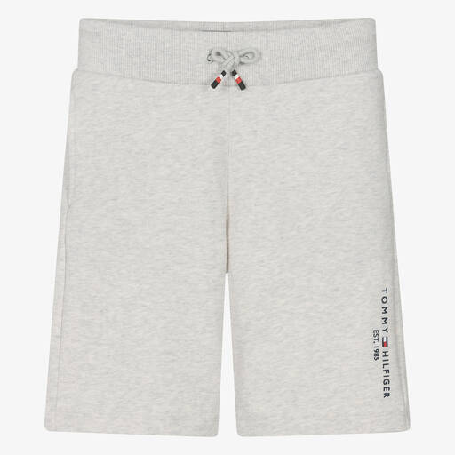 Tommy Hilfiger-Teen Boys Grey Cotton Jersey Shorts | Childrensalon