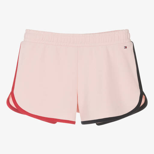 Tommy Hilfiger-Teen Girls Pink Cotton Shorts | Childrensalon