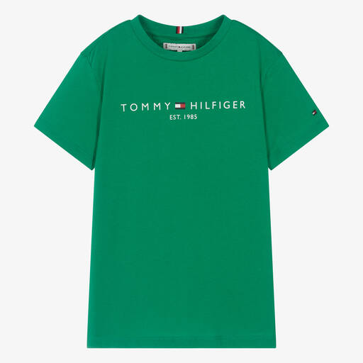 Tommy Hilfiger-Teen Green Cotton T-Shirt | Childrensalon
