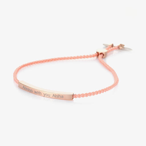 Treat Republic-Girls Pink Personalised Bracelet (28cm) | Childrensalon