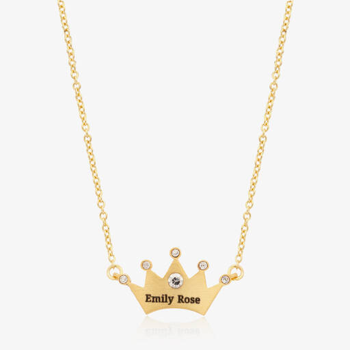 Treat Republic-Personalised Gold Plated Princess Necklace | Childrensalon