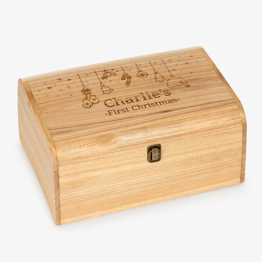 Treat Republic-Personalised Wooden First Christmas Box (35cm) | Childrensalon