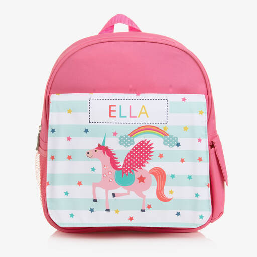 Treat Republic-Pink Personalised Unicorn Backpack (31cm) | Childrensalon