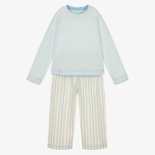 Turquaz-Blauer Schlafanzug aus Baumwolljersey  | Childrensalon