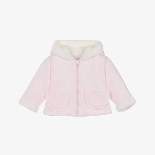 Tutto Piccolo-Baby Girls Cotton Hooded Pram Coat | Childrensalon