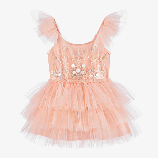 Tutu du Monde-Baby Girls Pink Beaded Tulle Tutu Dress | Childrensalon