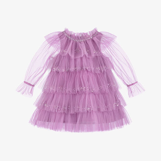 Tutu du Monde-Baby Girls Purple Tulle & Sequin Dress | Childrensalon