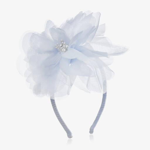Tutu du Monde-Girls Blue Chiffon Flower Hairband | Childrensalon