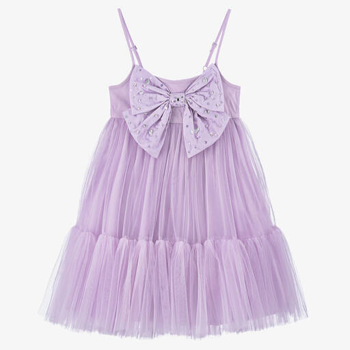 Tutu du Monde-Girls Lilac Purple Tulle Bow Dress | Childrensalon