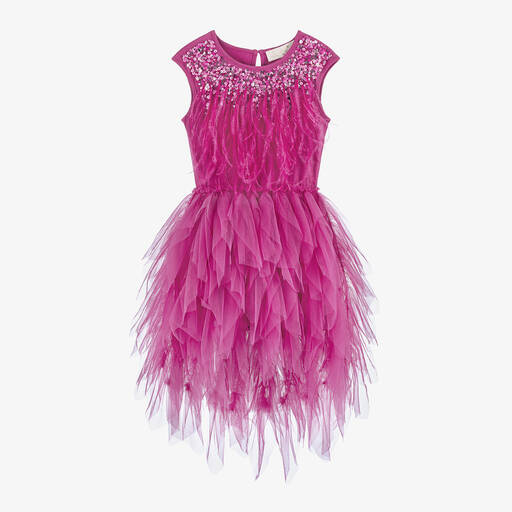 Tutu du Monde-Girls Pink Sequin, Feather & Tulle Dress | Childrensalon