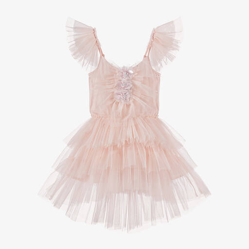 Tutu du Monde-Girls Pink Sequin Flower Tulle Dress | Childrensalon