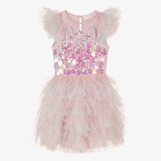 Tutu du Monde-Girls Pink Sequin Unicorn Costume Dress | Childrensalon