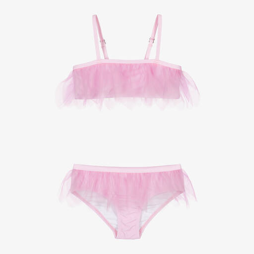 Tutu du Monde-Girls Pink Tulle Bikini (SPF30+) | Childrensalon